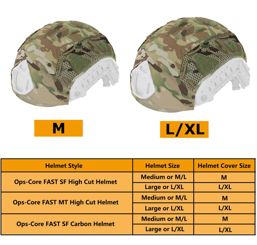 Copertura per casco tattico Fast Taglia M L XL Casco Maritime Airsoft Paintball Casco
