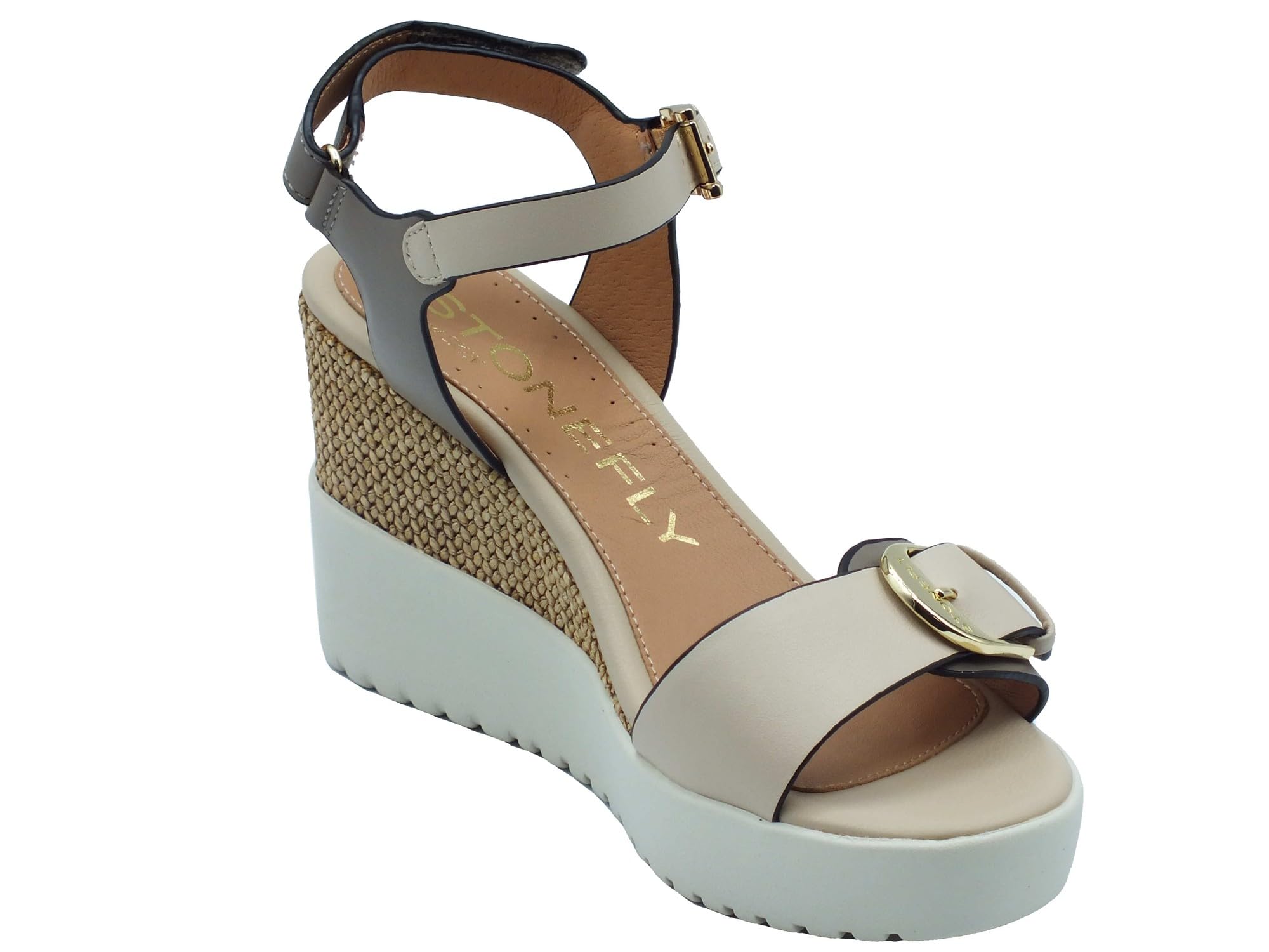 Stonefly 222301 Ely 21 Taupe Brown Sandali per Donna in Pelle