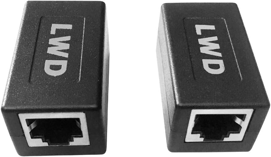 LWD 2 Pack RJ45 Coupler In-Line Coupler Cat7/Cat6/Cat5e Ethernet Cable Extender Adapter Female to Female