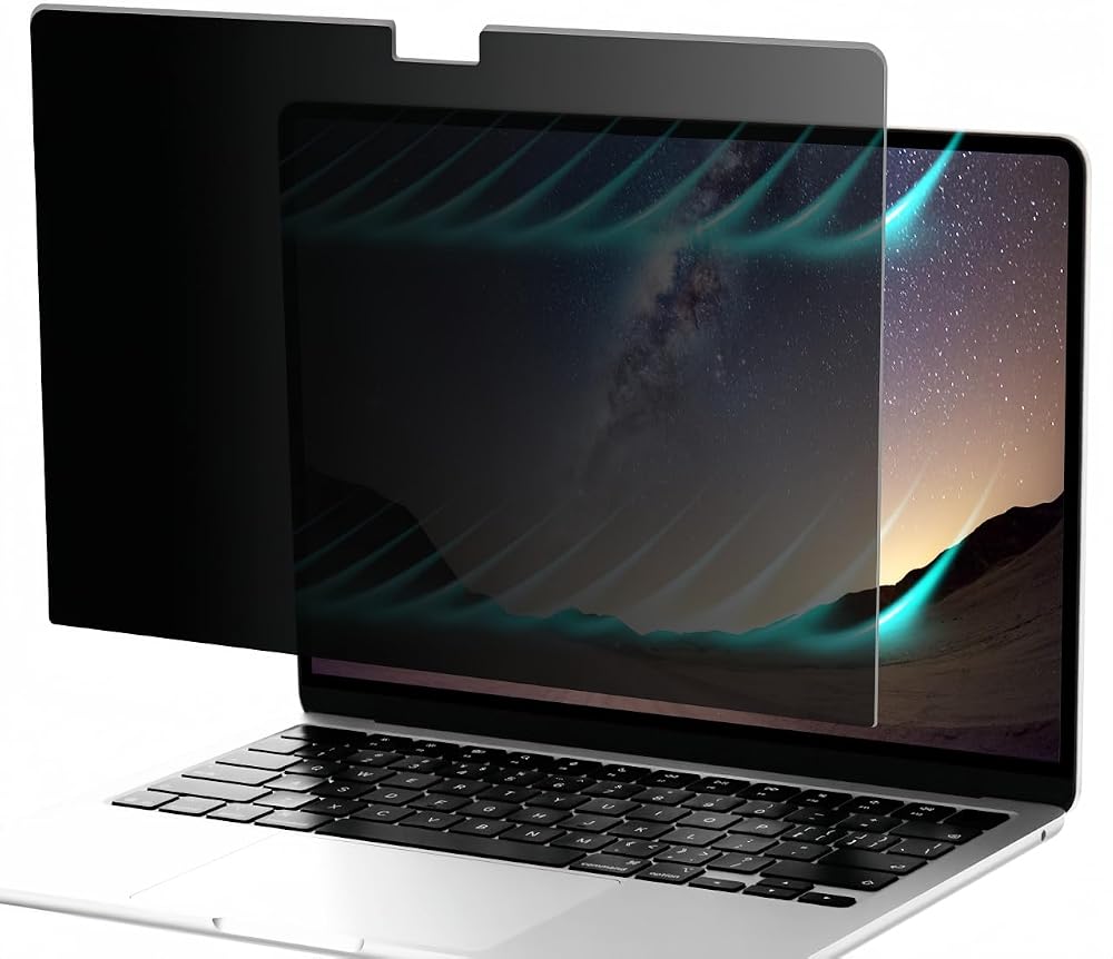 Privacy Screen for Macbook Air 13.6/13 Inch (2022-2026, M2, M3, M4, M5), Removable Matte Anti Glare Blue Light Protector Private Security Filter for 13.6 inch Mac Laptop Computer