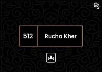 Fibologic Customized Horizontal Designer Namebell (Touch Based Customised Name Plate with Bell Function) | Fully Customisable | Premium Designs | Ideal for Home/Office/Hotels | Size(28 x 18 x 2) cm