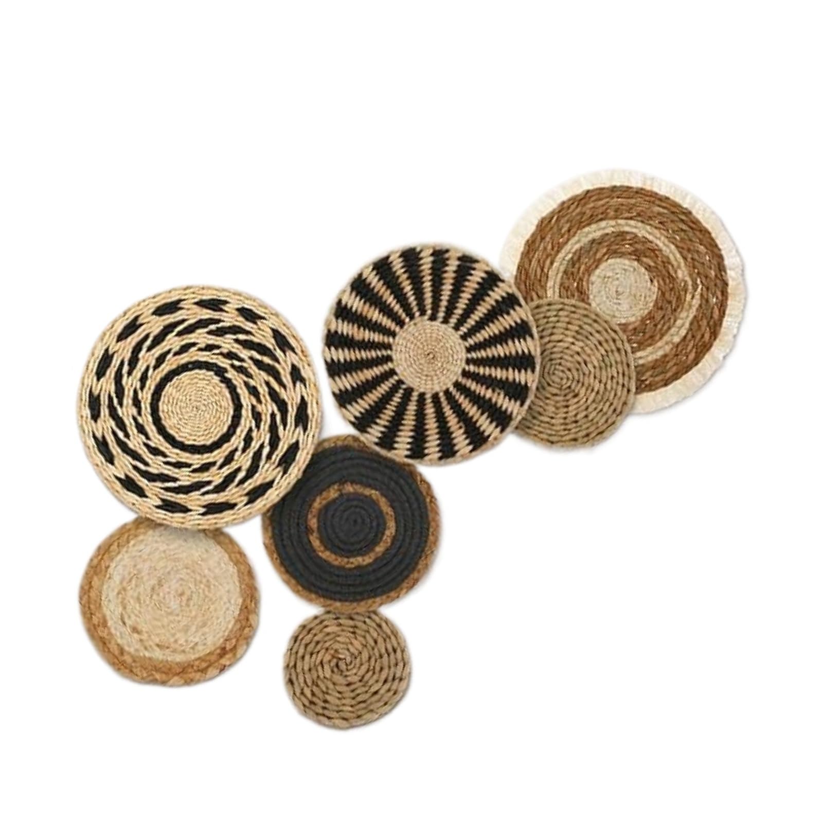 Cesta de pared tejida en ratán natural con diseño colgante exclusivo hecho a mano