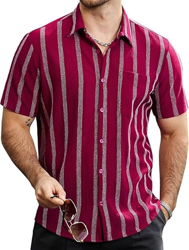 Impression Fab® Print Cotton Multi-Colored Short Sleeve Button Down Beach Outfits for Men Shirt Impression Fab® Print Cotton Multi-Colored Short Sleeve Button Down Beach Outfits for Men Shirt