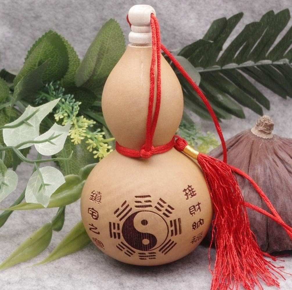 Good Luck Charms Wu Lou Feng Shui, Wu Lou Cucurbit met 5 Chinese Good Luck Hu Lu Kalebas Geschikt voor Kantoor Slaapkamer Auto