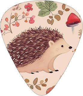 Lovely Hedgehog Guitar Picks 12 Pack Bass Picks with Organizer Box Guitar Plectrum Includes Thin Medium Heavy Guitar Picks Ukulele Picks for Bass Acoustic Electric Guitars