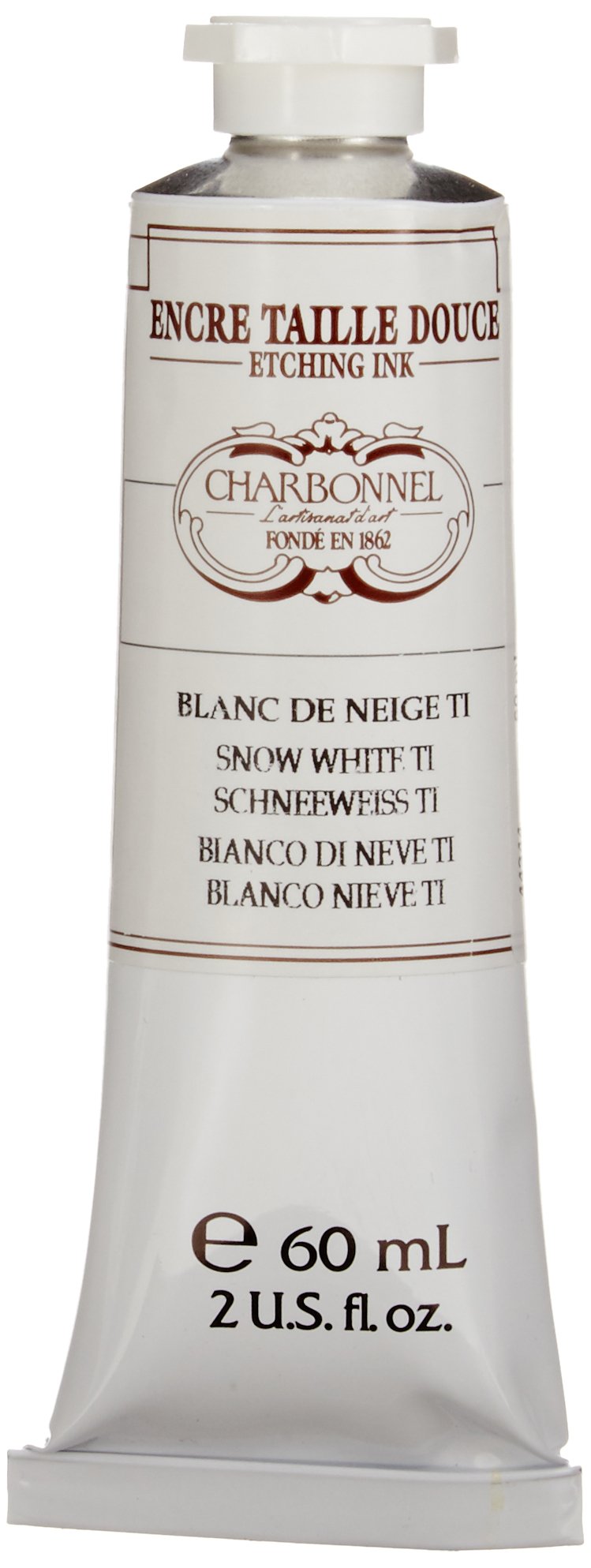 Lefranc and Bourgeois Charbonnel Etching Ink, Titan Scheeweiß T1, 60ml Tube - Kupferdruckfarbe