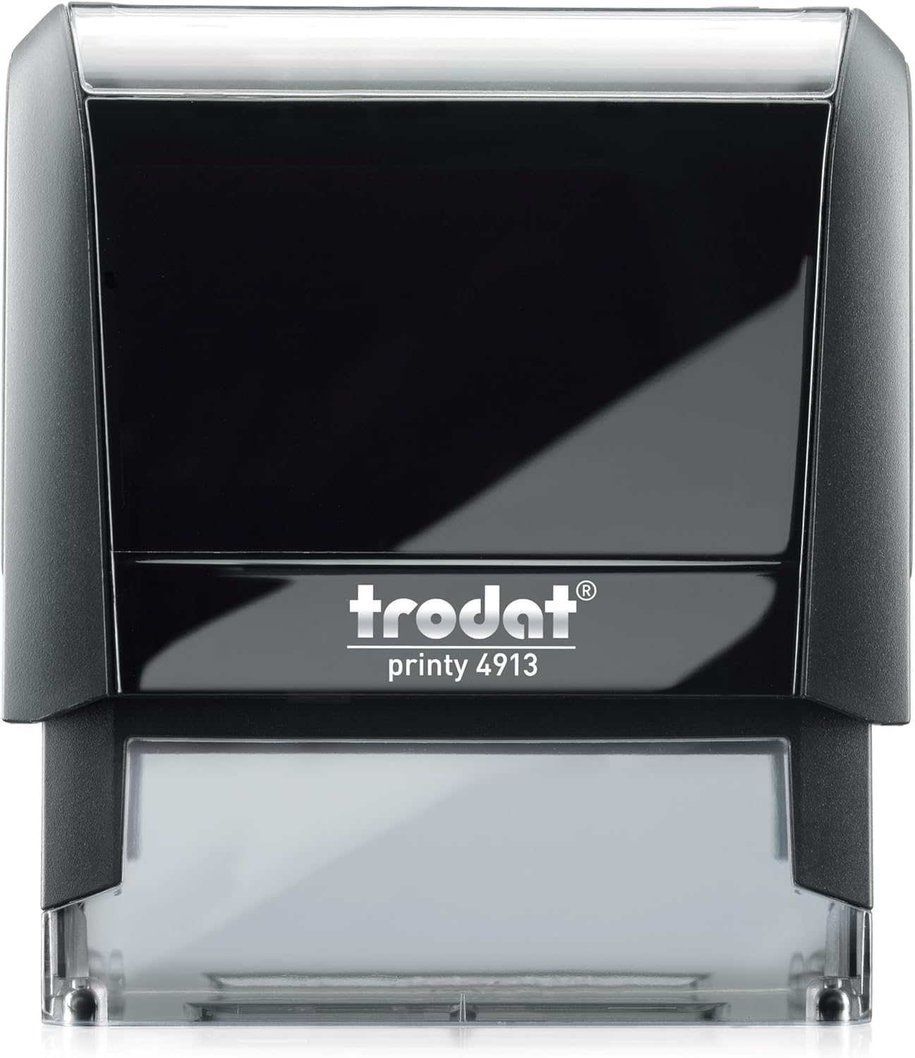 Stamp by Me – Personalised Self-Inking Stamp for Businesses – Black | Large Self-Inking Stamp with up to 5 Lines | Bank Office Return Address | Refillable Ink Pad