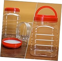 Vista 4 de HEMOTON Tarros de plástico con tapas, dispensador de aderezo de ensalada, dispensador de harina, recipientes de alimentos con colador, recipientes