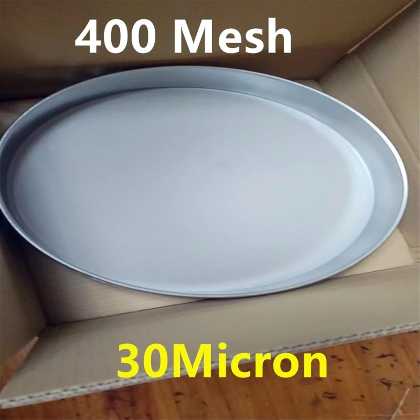 Tamiz de harina, 1 Unidad, 4-500 m, Redondo, Acero Inoxidable, for Laboratorio, con Apertura estándar, for Cocina, Filtro en Polvo, for Suelo(400 Mesh 30micron,40cm Diameter)
