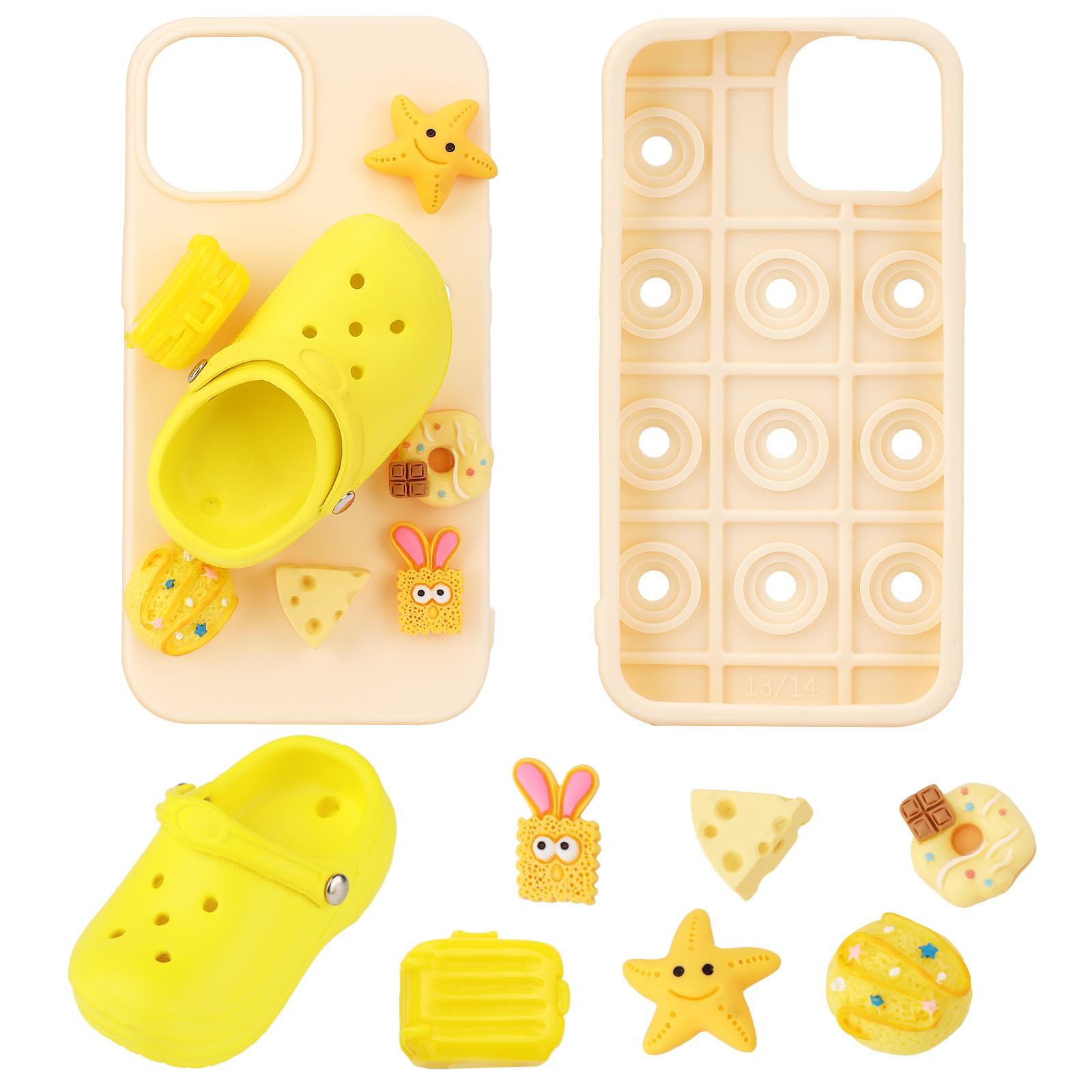 Vspek iPhone 13/ IPhone14 Soft Silicone Case with Croc Charms - Quick Heat Dissipation, 7Pcs Cute 3D Cartoon DIY Detachable Phone Case Decoration Charms, Breathable Hole for iPhone 13/14 6.7 inch : Amazon.ca: Electronics Vspek iPhone 13/ IPhone14 Soft Silicone Case with Croc Charms - Quick Heat Dissipation, 7Pcs Cute 3D Cartoon DIY Detachable Phone Case Decoration Charms, Breathable Hole for iPhone 13/14 6.7 inch : Amazon.ca: Electronics