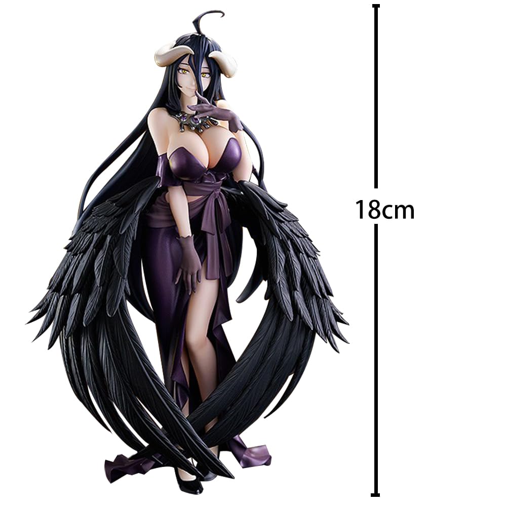 Albedo Figurine Anime 18 cm Mignon Fille Modèle Robe Statue PVC Objets de collection Statue Décoration de bureau Cadeau