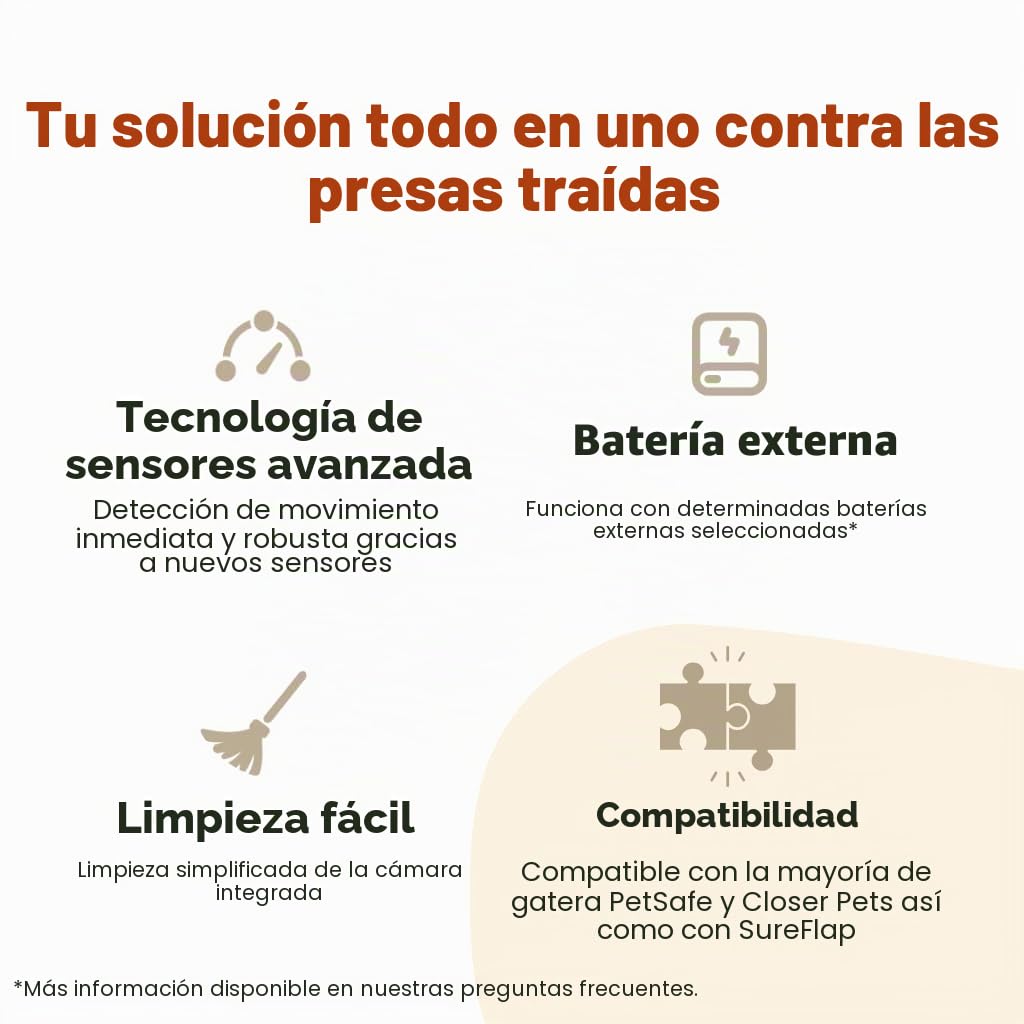 ZeroMOUSE 2.0 – Extensión para gatera con Microchip | Puerta para Gatos con Detector de presas (Ratones y pájaros) + Lectura de Chip | App incluida