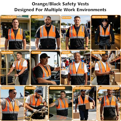 Image of AYKRM 2 Pocket Mesh High Visibility Reflective Safety Vest for men & Women ANSI /ISEA 107 Standards