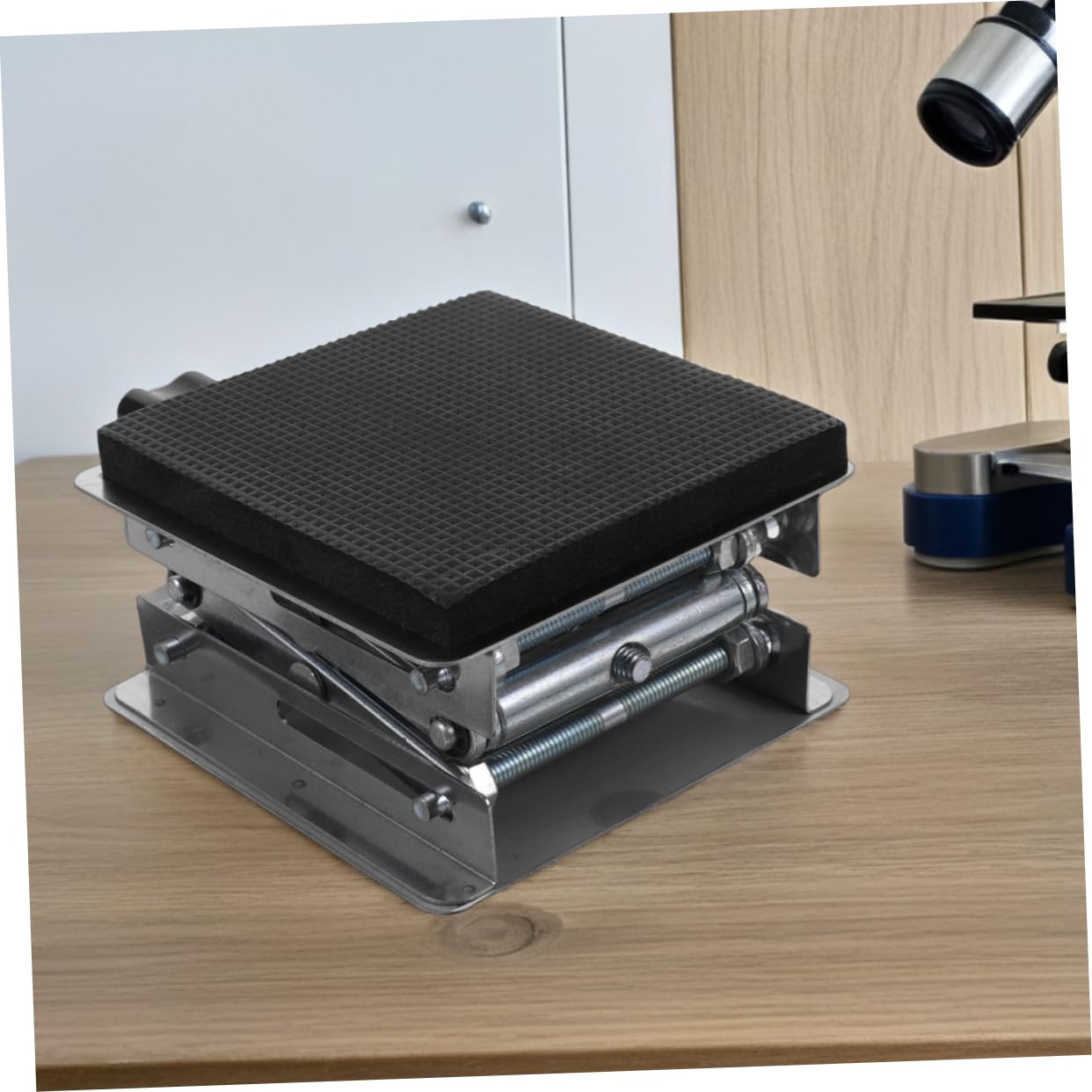 Veemoon 15kg Mesa Elevadora De Laboratorio De Acero Inoxidable Plataforma De Rango De Capacidad Para Equipos De Laboratorio Para Soporte y Elevación