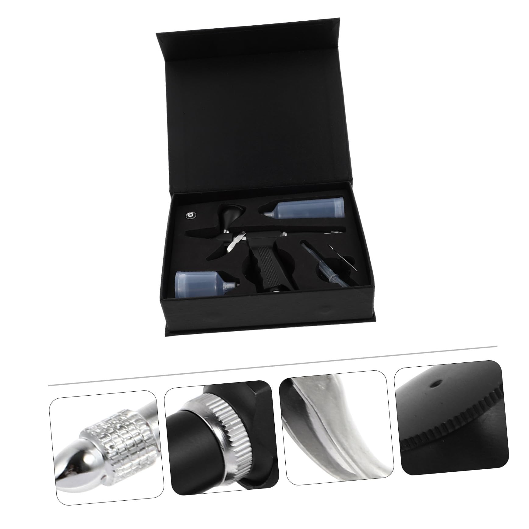 SOLUSTRE Kit Aerografo Portatile per Nail Art e Pittura su Modelli – Penna Spray Coppetta Staccabile, Pressione Stabile, per Decorazione Torte e Disegni Corpo