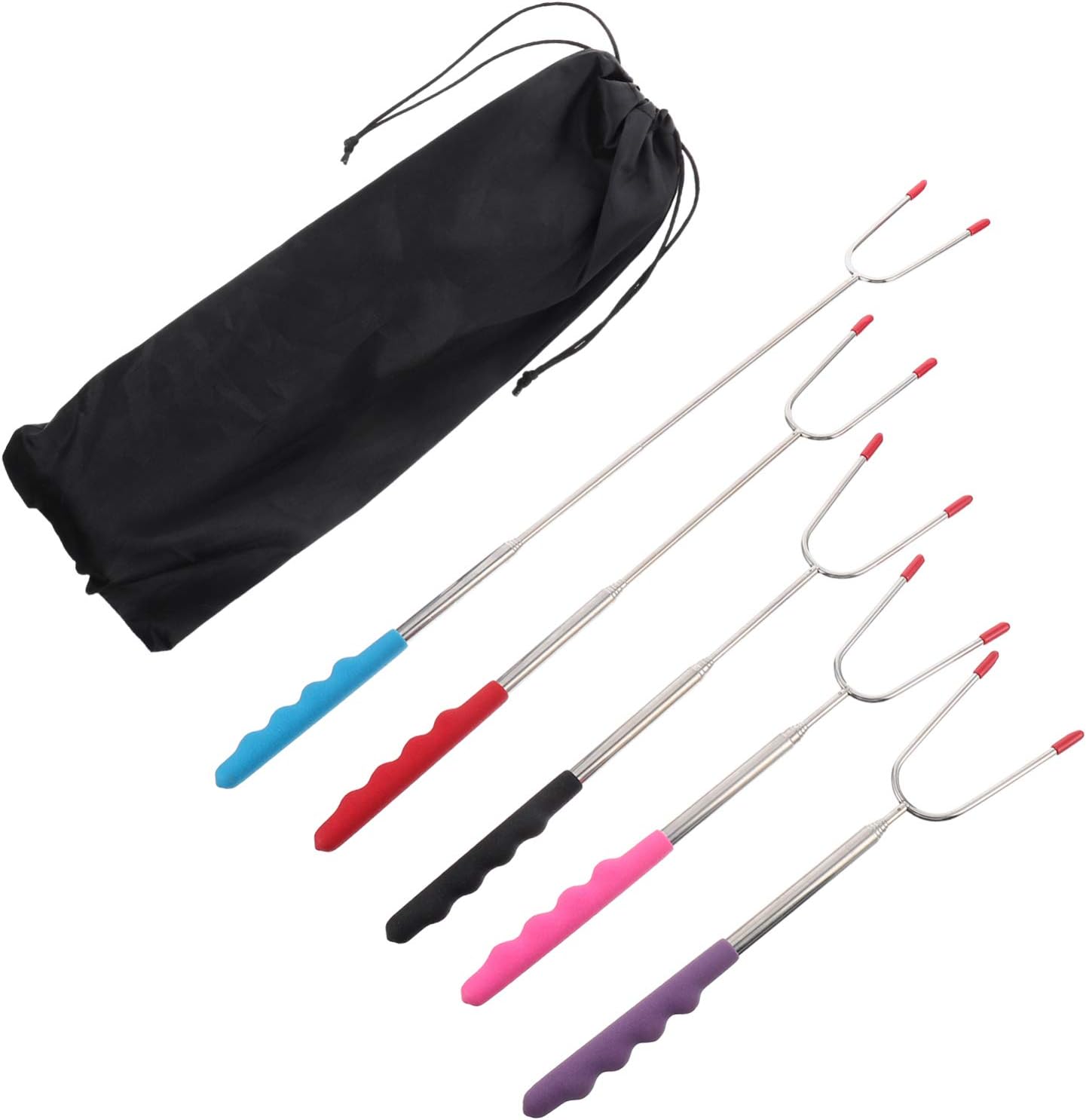 TOPBATHY Extendable Marshmallow Roasting Sticks Telescoping Smores Sticks Smores Skewers Hot Dog Roasting Sticks for Campfire Camping Bonfire and Grill