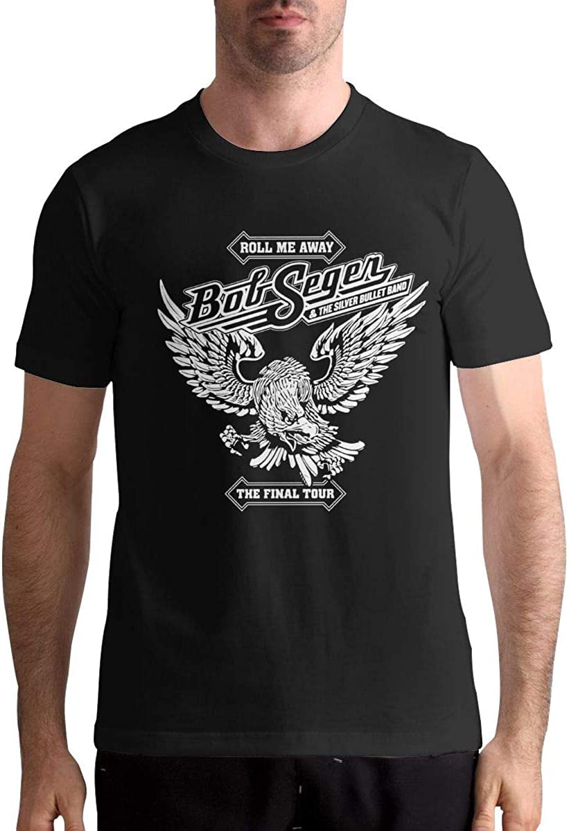 Iwmnggnmwi Men's Color 9 Bob Seger T Shirt Casual Personality Fashion Short Sleeved Shirt (Xx-Large)