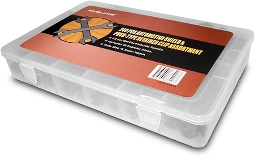 Miniatura 4 de Kit Kinglake 240 piezas de remaches de retención, surtido tipos de remaches para GM Ford Toyota Honda Chrysler con caja de almacenamiento de plástico