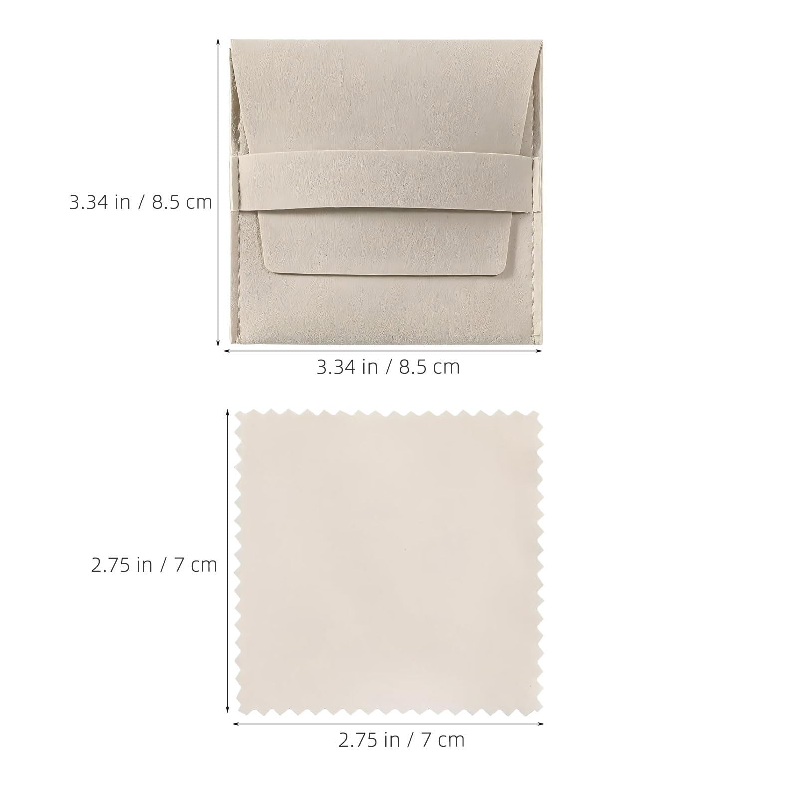 Toyvian Bolsa de Lujo para Joyas de Microfibra con Correa Fija y Estilo, Organizador Seguro para Anillos y Pulseras, 120 Juegos con Forro Doble Cara Beige