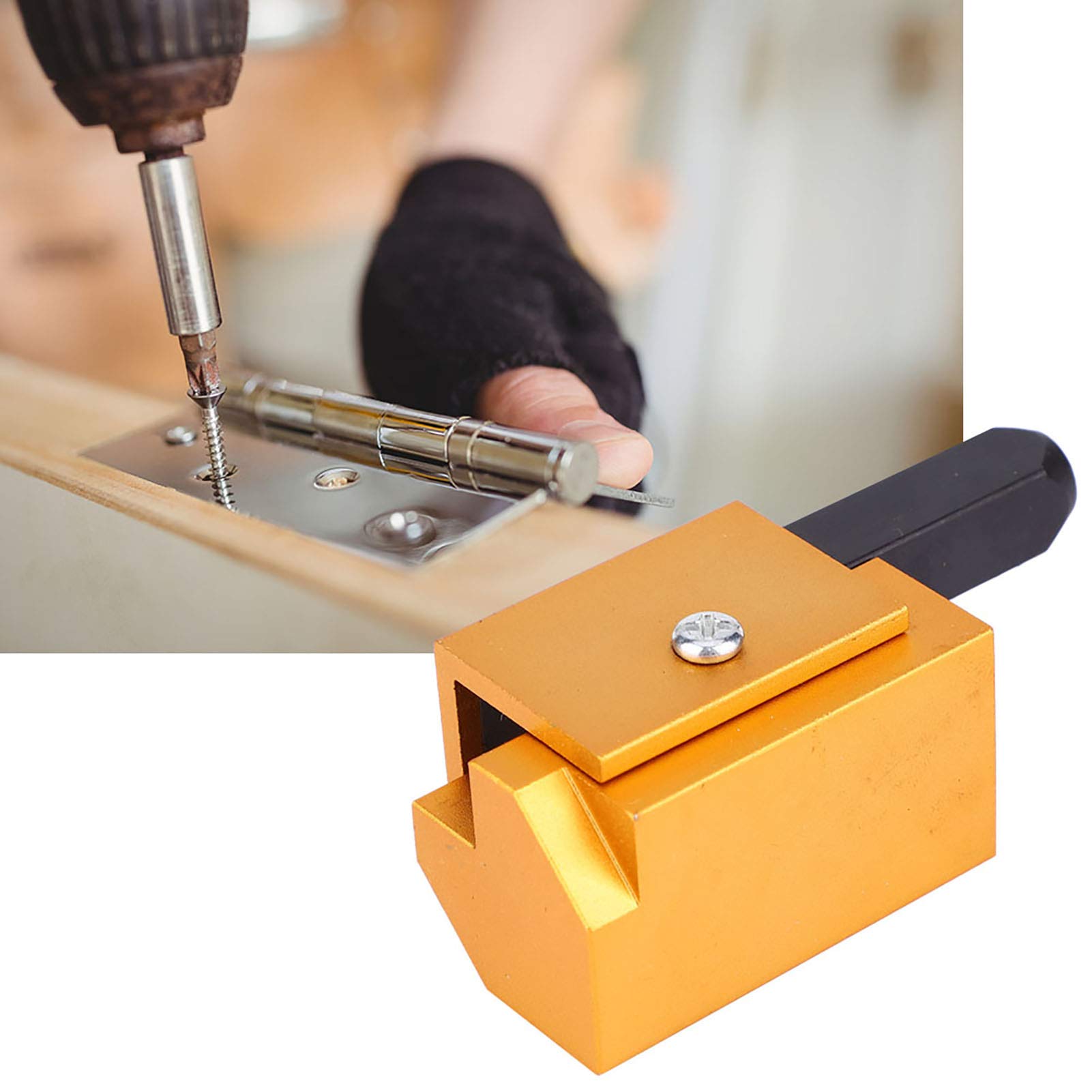 Aluminum Alloy Corner Clamp Square Embedded Hinge Door Lock Groove Angle Chisel DIY Woodworking Tool for Hinge Installation