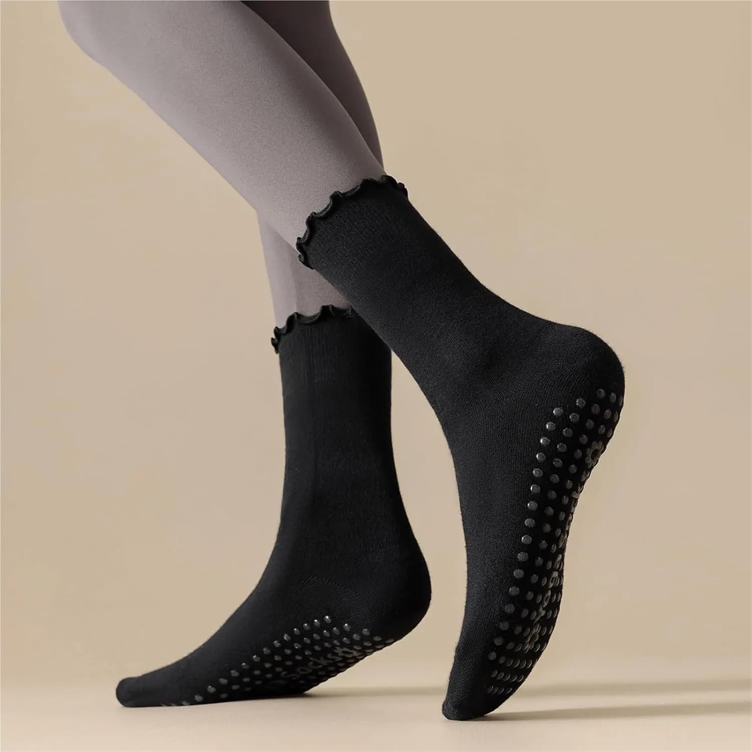 Sock 10 Pairs yoga fitness sports non-slip boneless mid-calf socks thin combed cotton socks For Men/Women