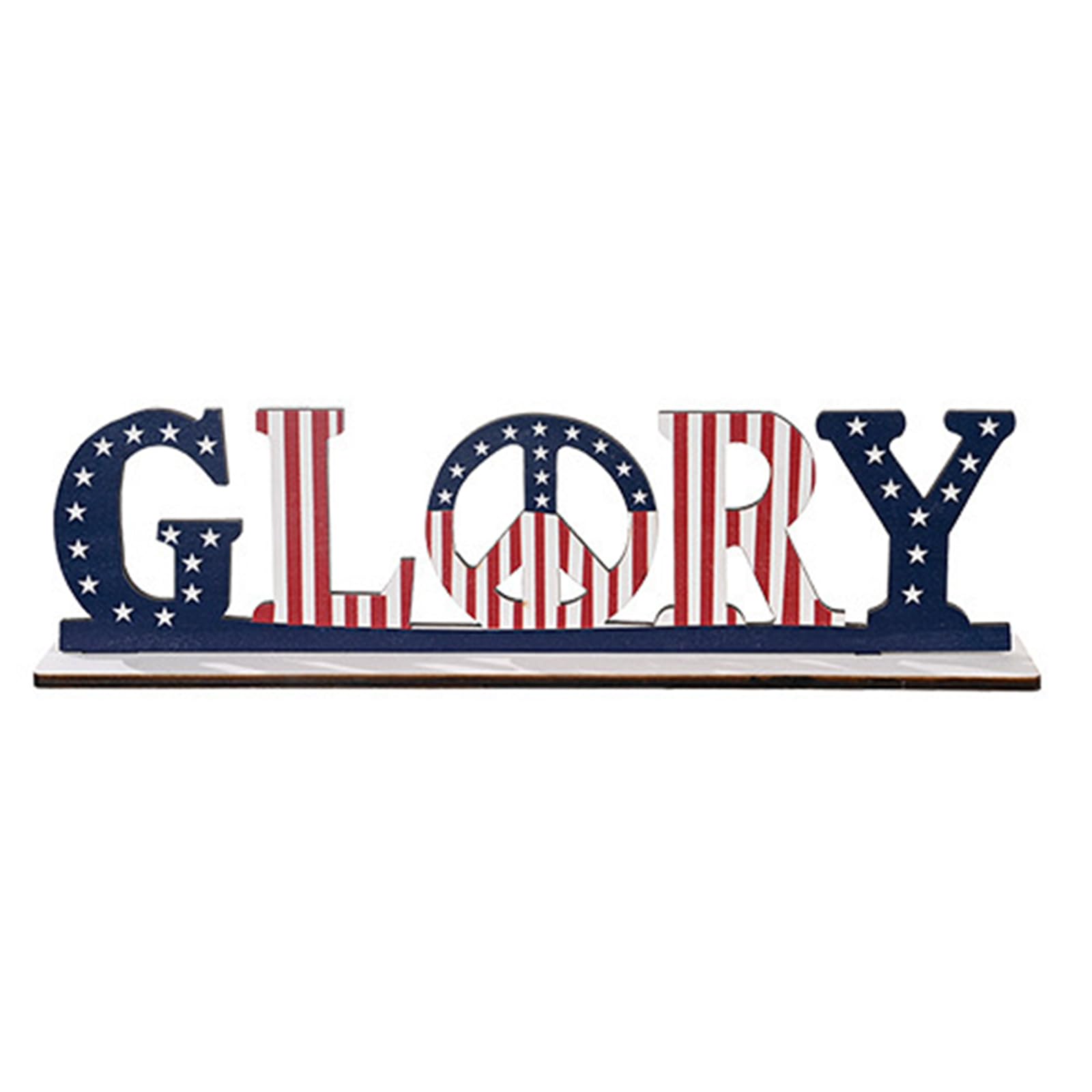 Buxuaaaa Independence Day Ornament Wooden Letters Craft Stable Tabletop Decoration for Home Creative Holiday Deco Decorations for Home Dormitory