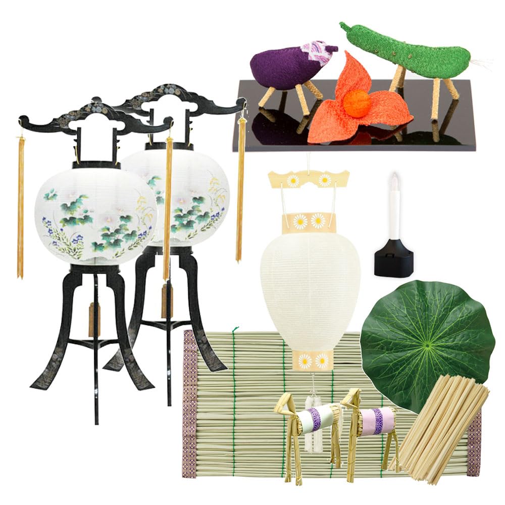 Amazon｜お仏壇のはせがわ 岐阜提灯 初盆 新盆セット 初盆セット 新盆