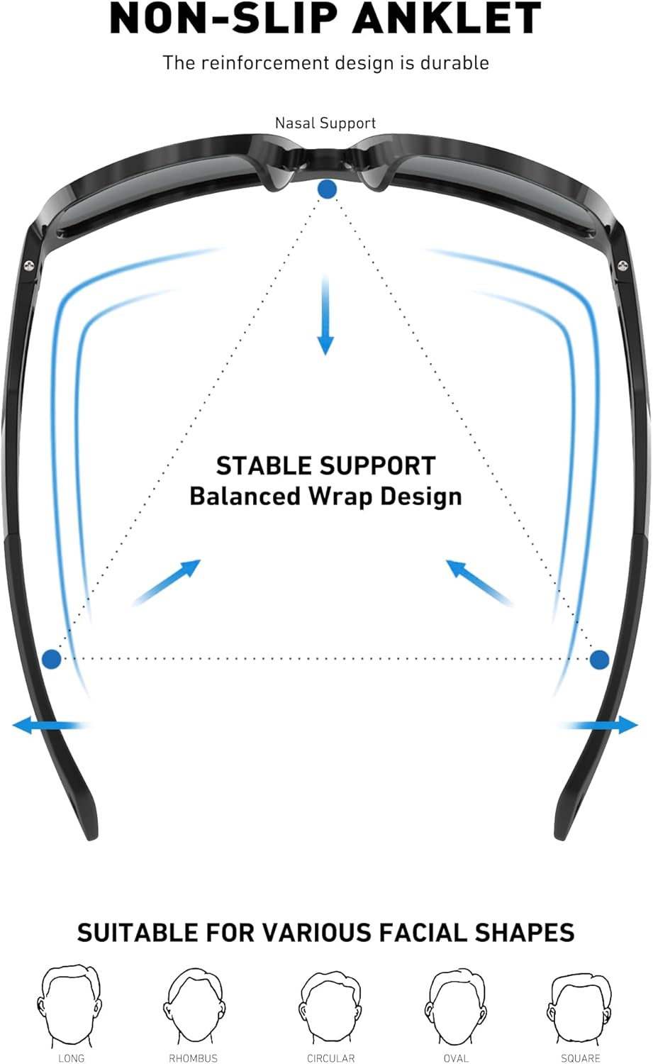 Polarized Running Sunglasses for Women Mens Sun Glasses for Cycling Fishing Driving Golf UV Protection - Image 4