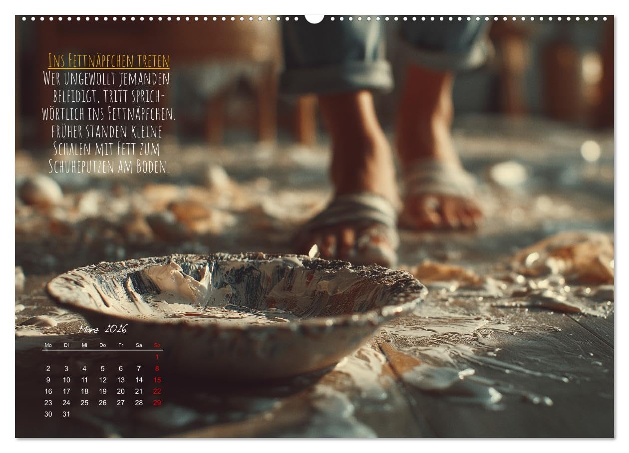 Nicht 08/15 - Deutsche Redewendungen und ihre Herkunft (hochwertiger Premium Wandkalender 2026 DIN A2 quer), Kunstdruck in Hochglanz: Familienkalender ... Sprüchen und Humor. (CALVENDO Wissen)