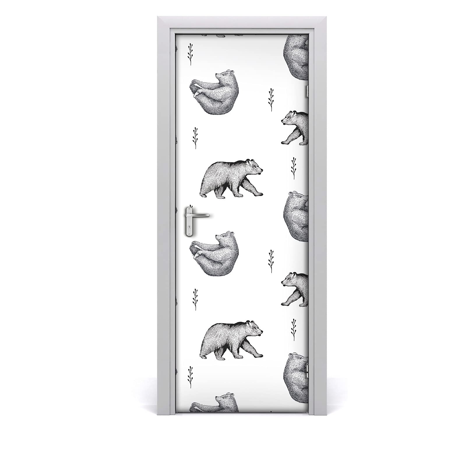Autocollant de porte 77x200cm idéal pour masquer les imperfections et décorer votre entrée