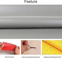 Vista 36 de Waterproof Synthetic Leather Upholstery Fabrics, Soft Anti-UV Material,Hypoallergenic Easy to Clean Non-Peeling (3Yard, Black)