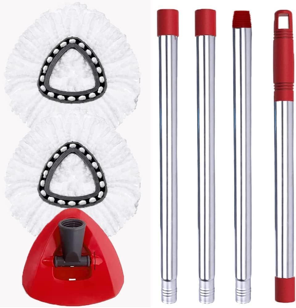 Mop Base Replacement for Viledas Mop - Spin Mop Cover Plastics Case Triangle Mop Head Disc Shell Replacement Accessories for O-Cedars Easy Wring Mop - Spin Mop Accessories (Red)