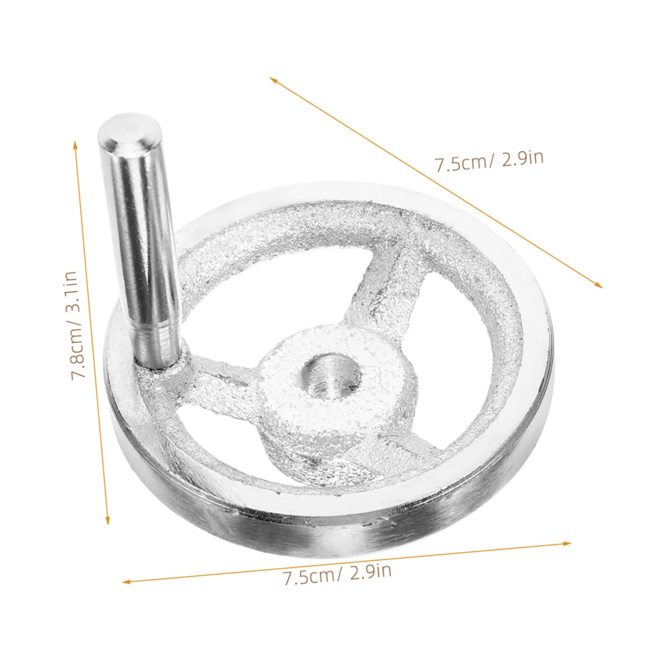 VILLFUL 2pcs Hand Wheel Revolving Knob Replacement Wheel Hand Crank Handwheel for Milling Machine Lathe Handwheel Crank Handle Wheel with Handle Replacement Handwheel Carbon Steel Silver