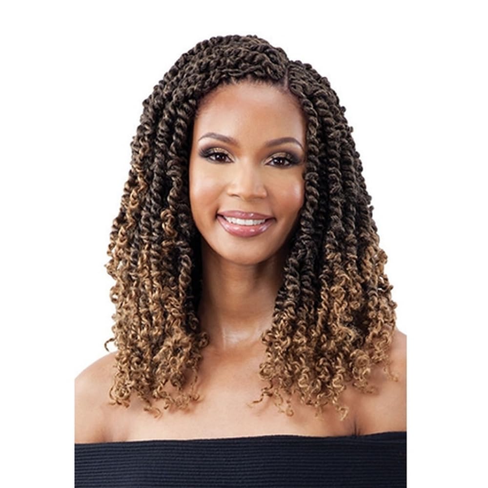 Mayde beauty Crochet hair - 2X LARGE PASSION TWIST 12" (1B - Off Black)