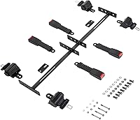 Toriexon Universal Golf Cart Seat Belt Kit for 4 Passengers (2+2) - Retractable 47" Belts Fits EZGO, Yamaha, Club Car - Easy Install Safety