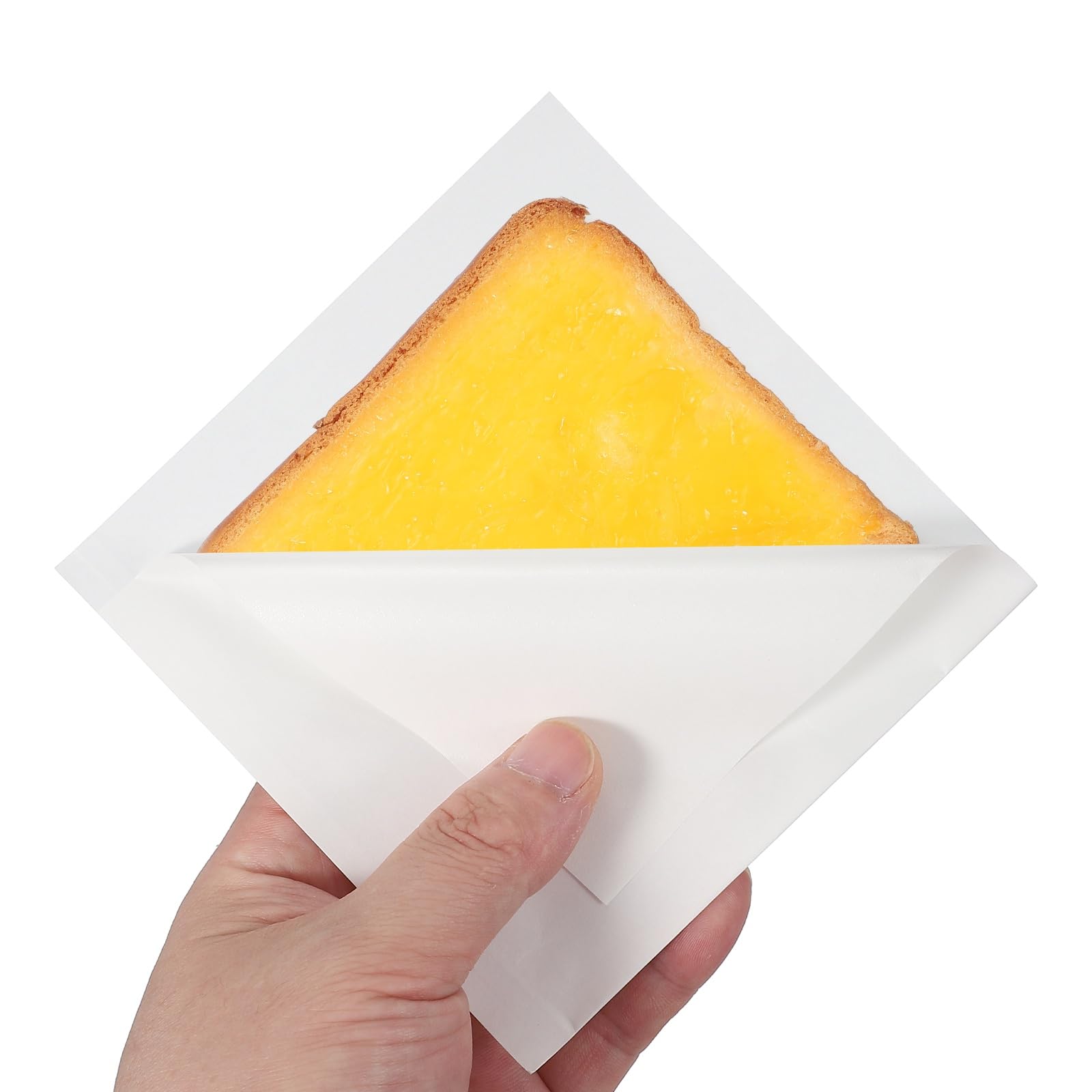 Muiltvoe 200pcs Pastry Bags, 5.9 x 5.9 Inch Greaseproof Double Open Paper Wrappers Sandwich Bags for Donut Sandwich Pretzel Snacks Cookies, White Paper