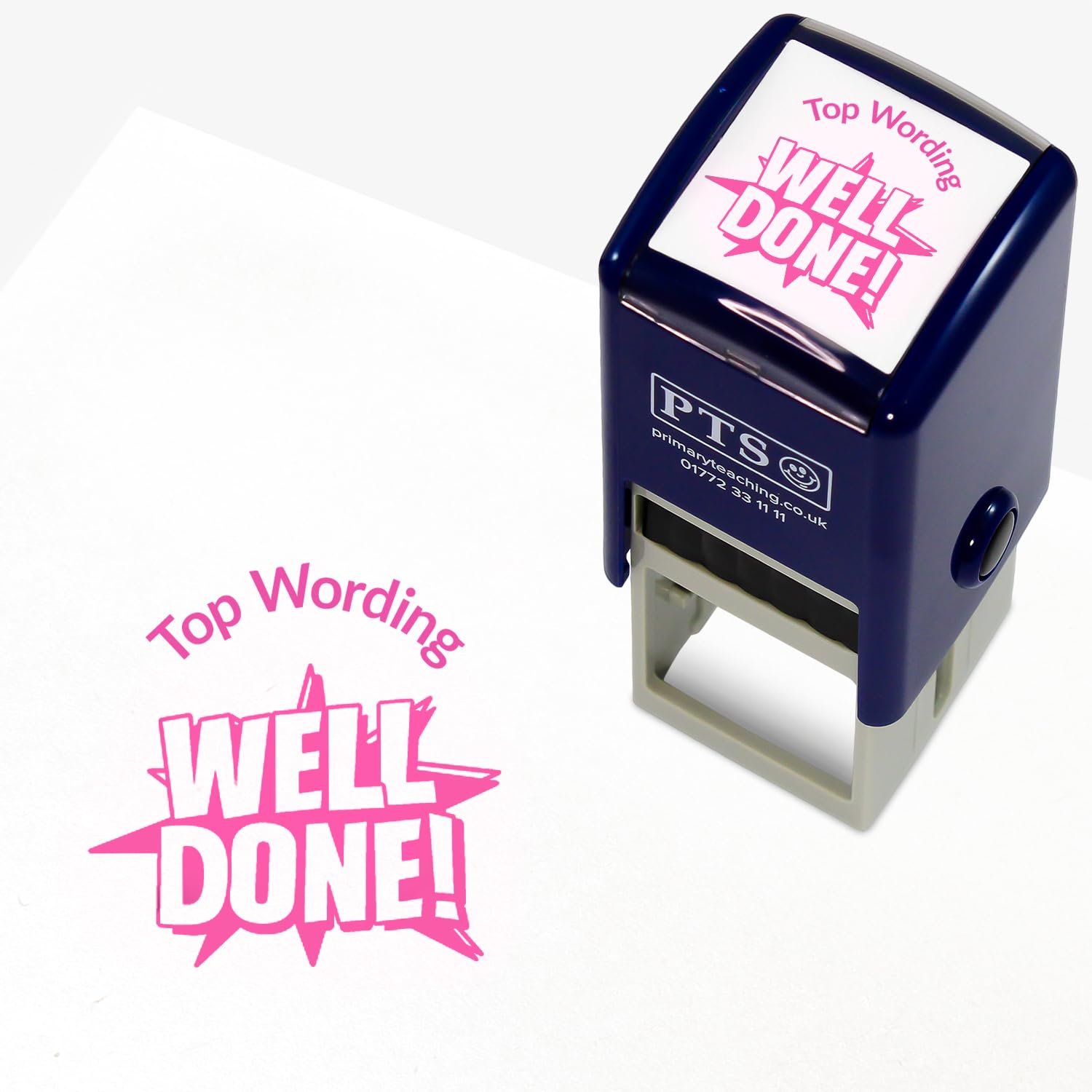 Personalised Well Done School Teachers Reward Feedback Marking Stamper Stamp 25mm Primary Teaching Services (Magenta)