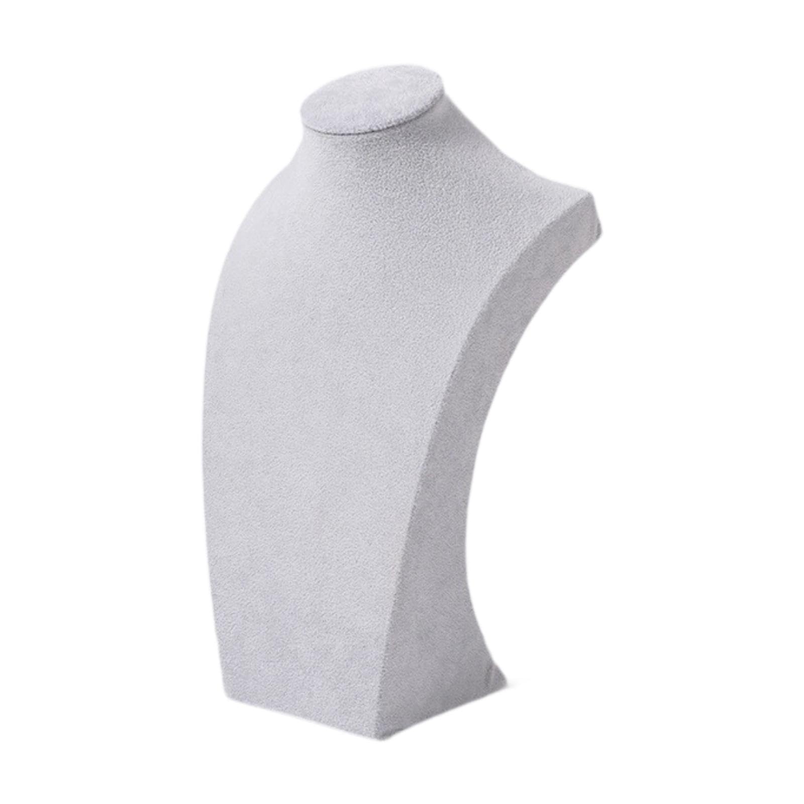 Espositore per collana Supporto per manichino per collana Supporto per vetrina Decorazione Espositore per gioielli Busto per fiere, mostre, oggetti di, Grigio Altezza 30 cm