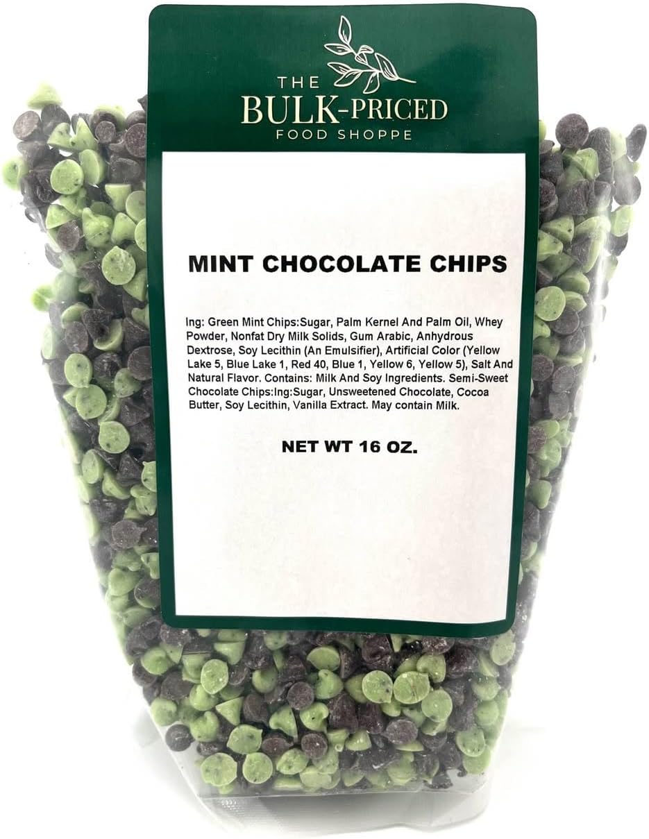 Mint Chocolate Chips (1lb. Resealable Zip Lock Bag)