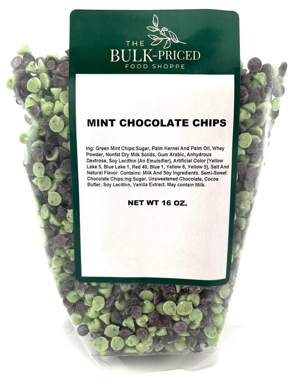 Mint Chocolate Chips (1lb. Resealable Zip Lock Bag)