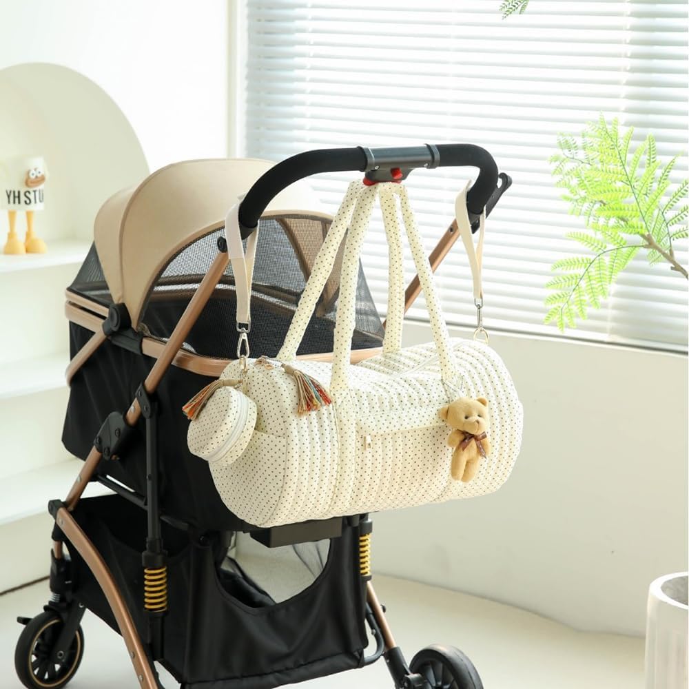 Diaper Bag Tote - Classic Nursing Baby Stroller Bag Crossbody Bags Quilted Diaper Bag