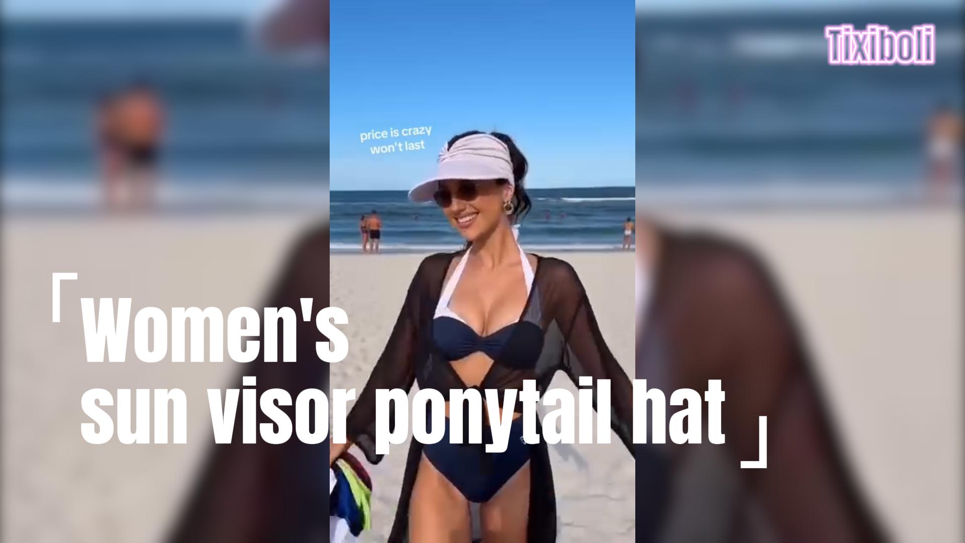 Visera deportiva plegable con protección UV para mujer miniatura 7