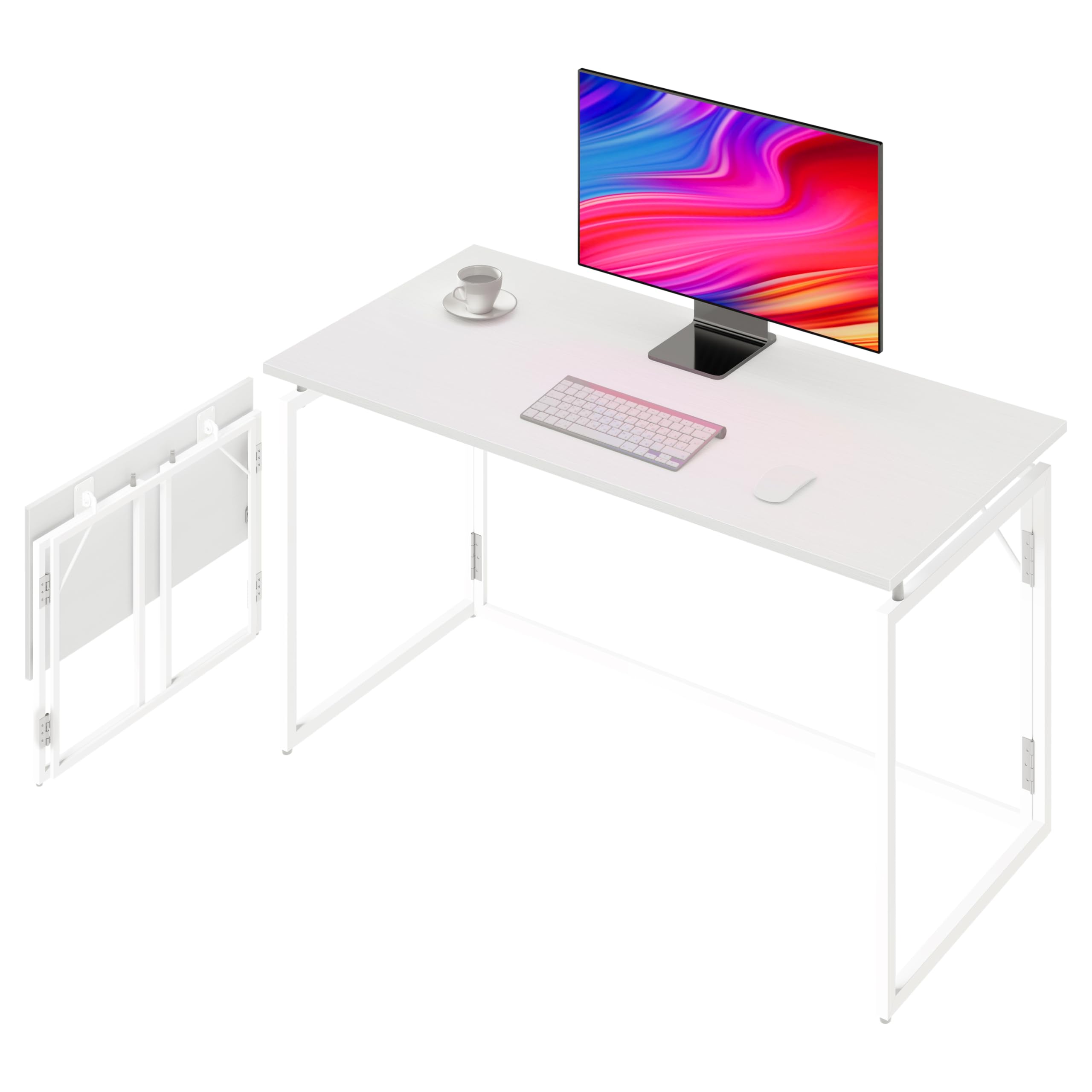 Amazon | Alawooder 折りたたみデスク 組立不要 耐荷重60kg PCデスク