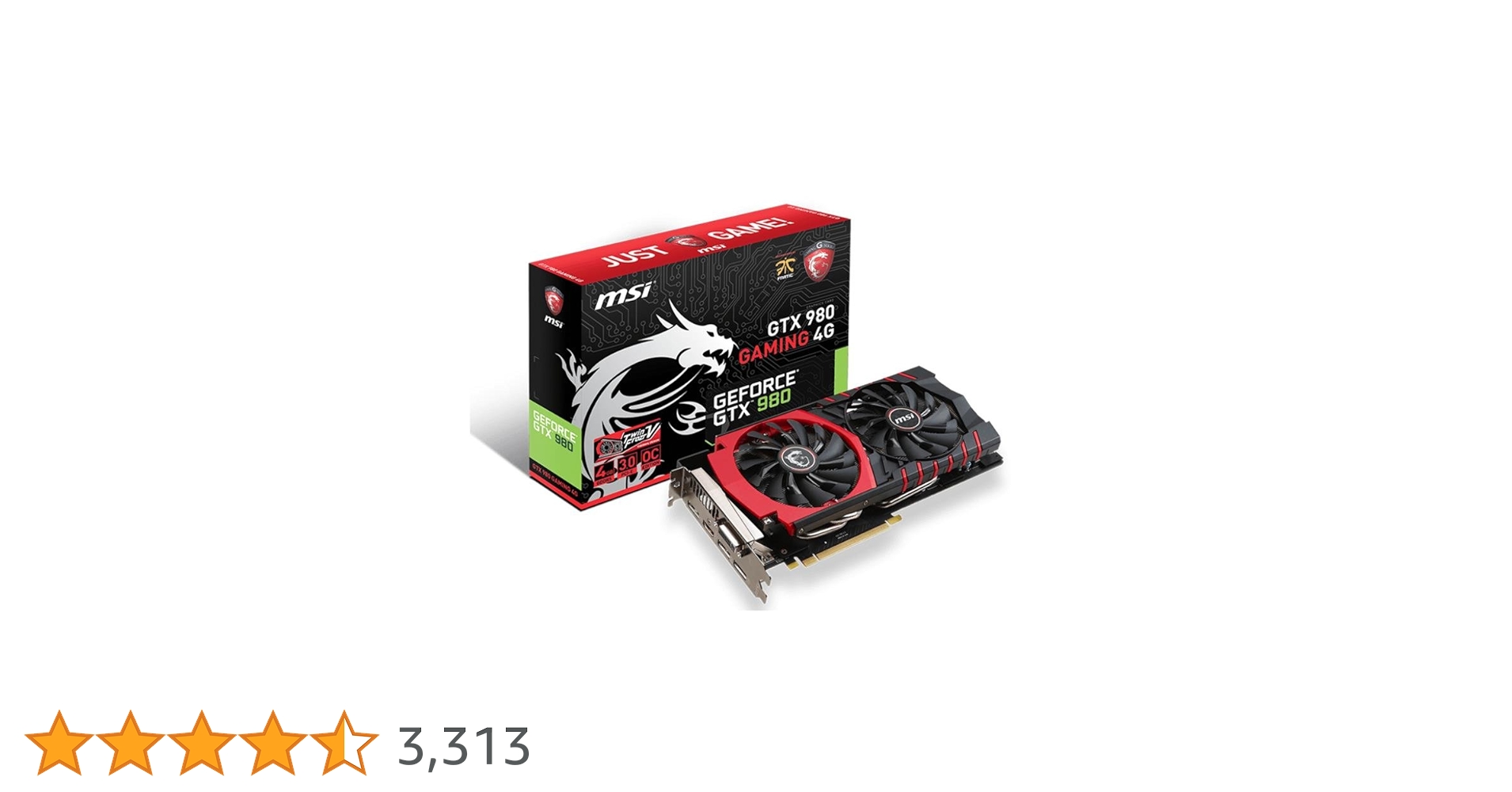 MSI NVIDIA GTX 980 4 GB PCI Express 256 Bit Gaming Graphics Card