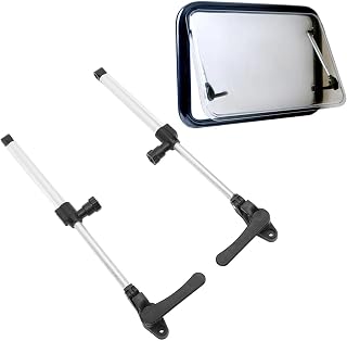 RV Window Support Rod, Aluminum Alloy 335mm/13.19in Telescopic Lift Support Struts for RV Motorhome Trailer Caravan, 1 Pair RV Window Lid Support Rod with Safety Lock