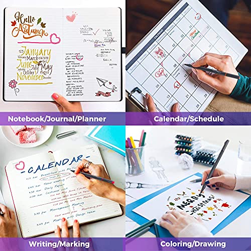 Image of iBayam 0.38mm Black Ink Pens Fine Point Smooth Writing Pens for Adults, 18-Pack Journal Planner Black Pens Fine Tip, Suitable for Office Business