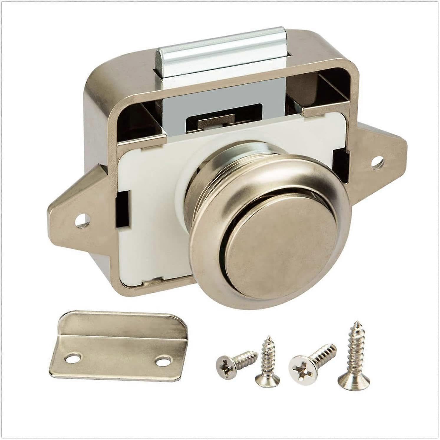 Push Button Cabinet Latch for Rv Camper Motorhome Nickel