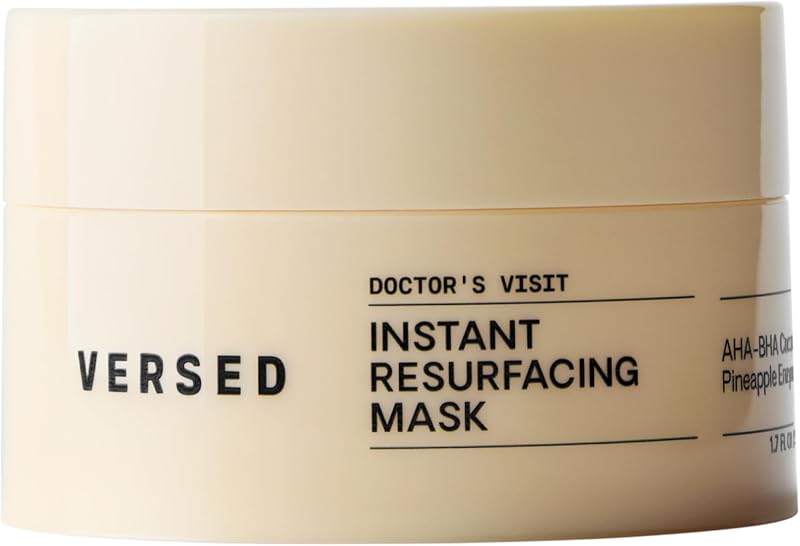 Doctor's Visit Instant Resurfacing Mask | AHA-BHA Enzyme Mask 1.7 Oz | Pineapple & papaya enzymes plus lactic and glycolic acids smooth dull, uneven skin and minimize look of pores with 2 minutes