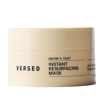 Versed Doctors Visit Skin Resurfacing Face Mask - Glycolic Acid + Lactic Acid Face Exfoliant for Dark Spots & Skin Texture - AHA BHA Enzyme Mask to Brighten, Smooth Rejuvenate 1.7 fl oz / 50 ml