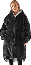 UMIPUBO Hoodie Decke Unisex Super Weich Flanell Lang Decke Sweatshirt Einfarbiges Kapuzenpullover mit übergroßer Tasche Reißverschluss Blanket Hoodie